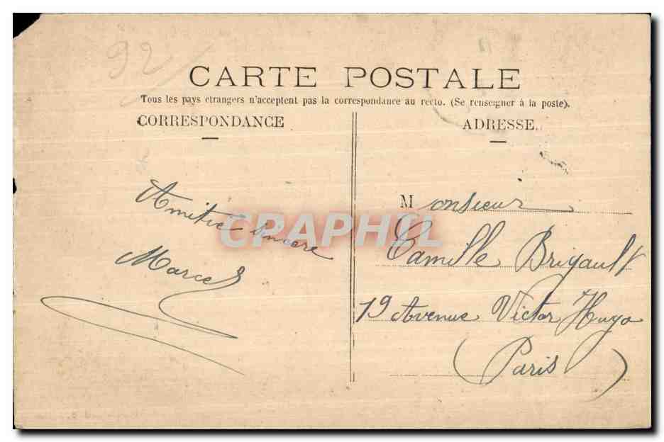 CPA La Garenne rue des Bois de Colombes prise de in rue de  — Rückseite
