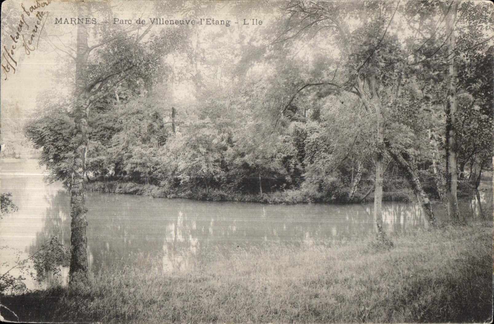 CPA Marnes Pare de Villeneuve l Etang