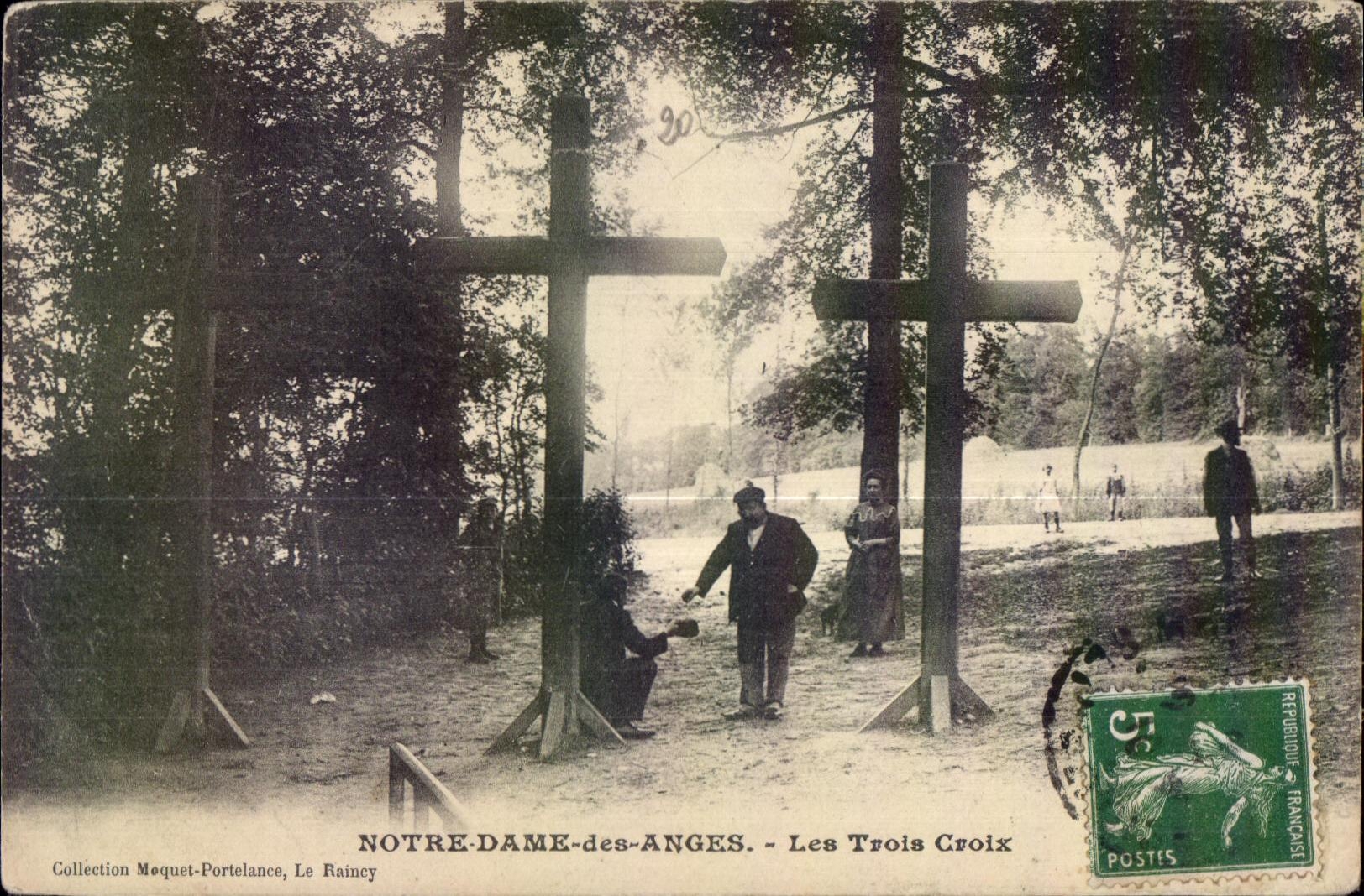 CPA Norte Dame des Anges Les Trois Croix