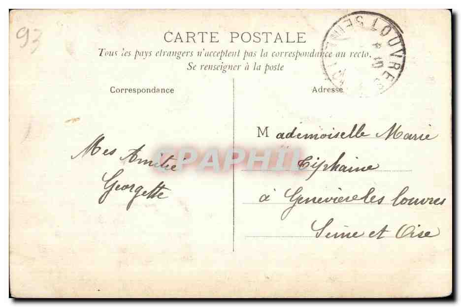CPA Norte Dame des Anges Les Trois Croix de la Source Miraculeuse — Rückseite