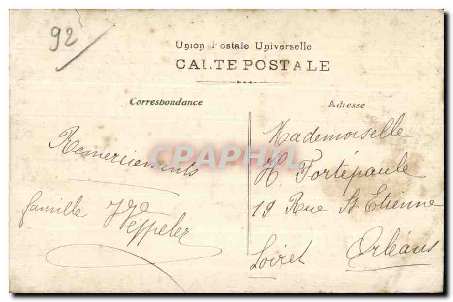 CPA La route de Nanterre a Chatou (Inondation de 1910) — Rückseite