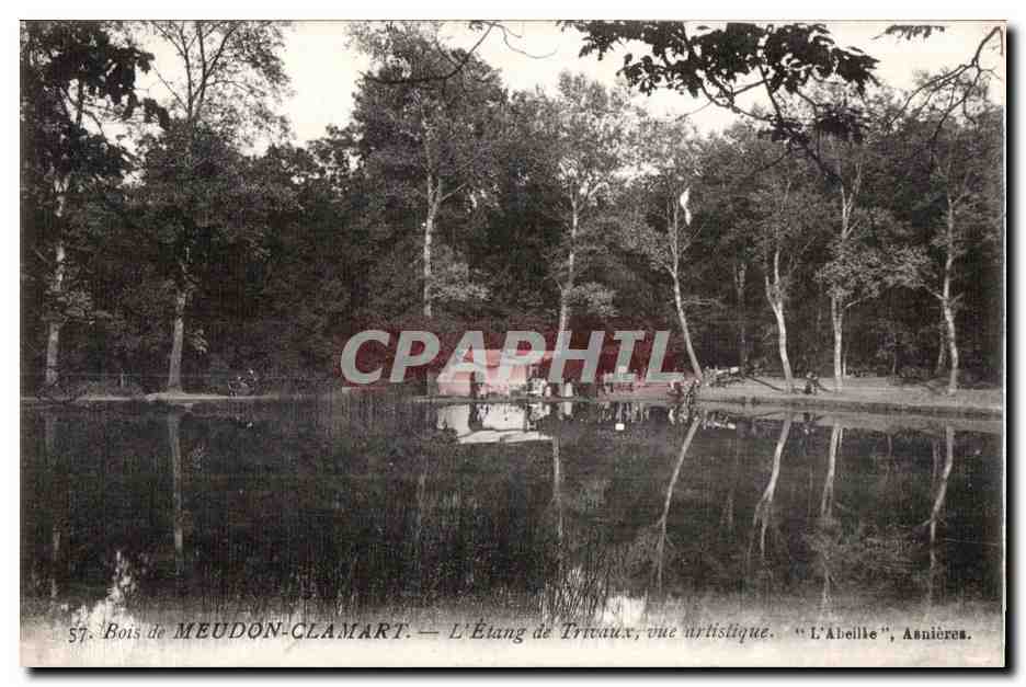 CPA Bois de Meudon Clamart L Etang de Trivaux vue artistique