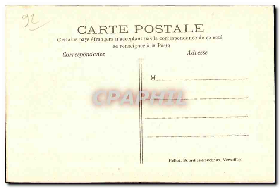CPA Etang de Villeneuve pres Garches — Rückseite