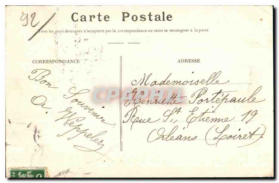 CPA Nanterre Entree de la Grotte de Sainte Genevieve — Rückseite