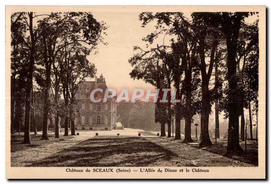 CPA Chateau de Sceaux (Seine) L Alle de Diane et le Chateau