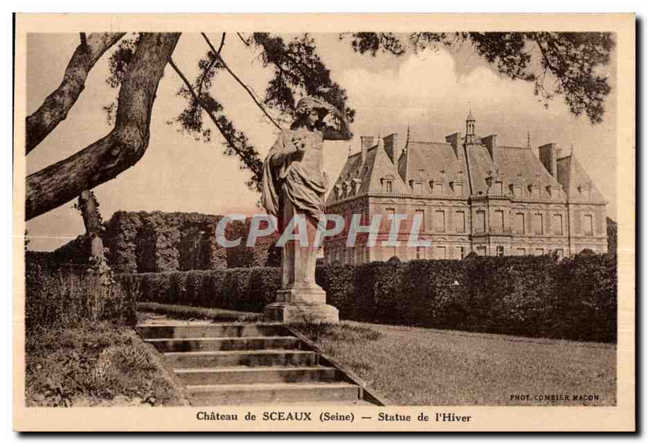 CPA Chateau de Sceaux (Seine) Statue de I Hiver