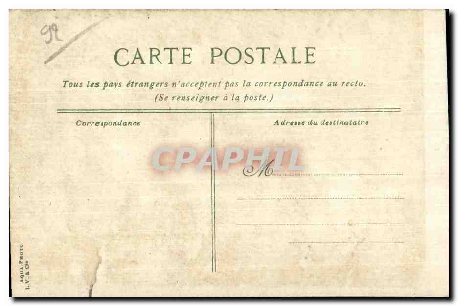 Hôtel du Printemps - Paris — vue de l'entrée avec calèches — éditeur L.V. & Cie — Achterkant