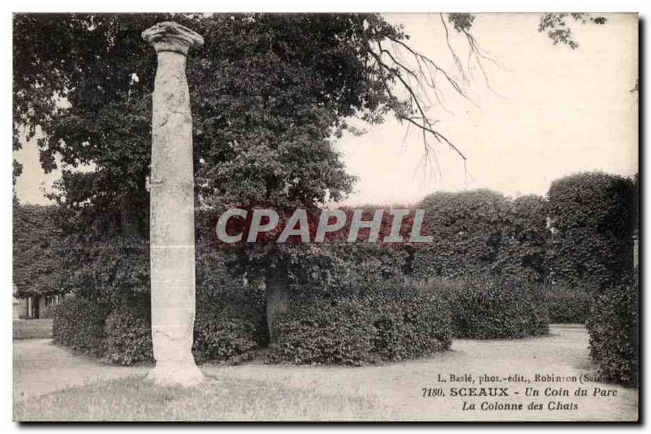 CPA Sceaux Un Coin Du Parc La Colonne Des Chats