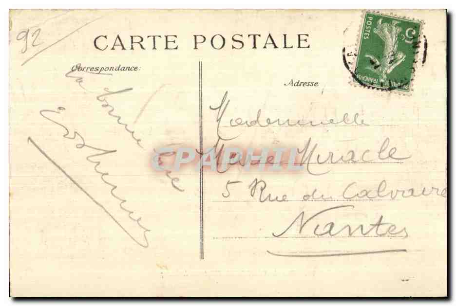 CPA Sceaux Bois De Cucufa L Etang Barque — Rückseite