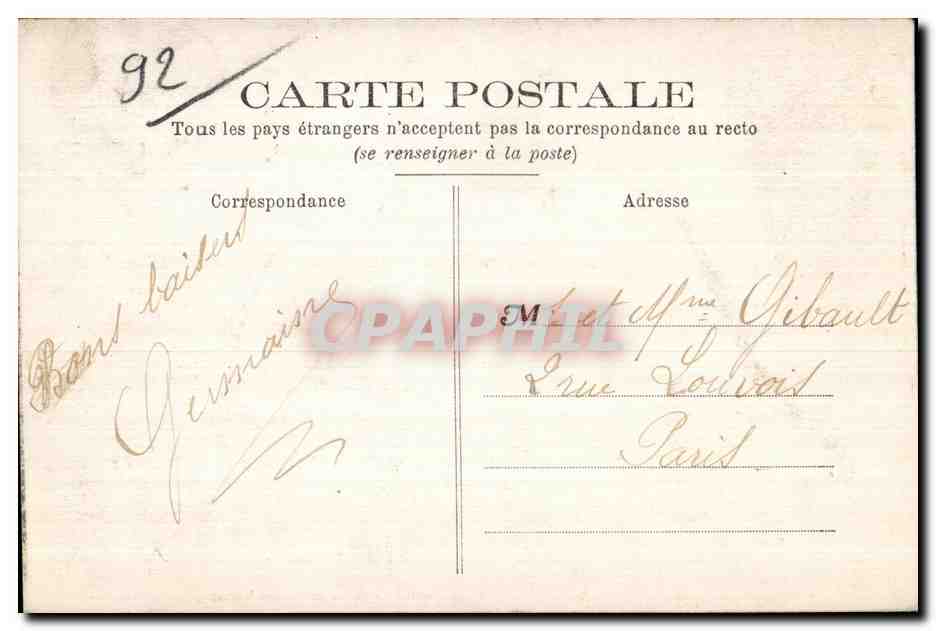 CPA Bois De St Cucufa Route De I Etang A Rueil — Rückseite