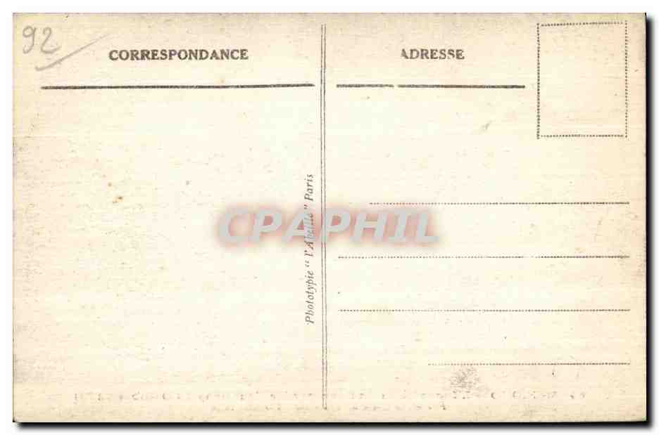 CPA St Cloud L Incendle Du Chateau Par les Prussiens Fire of the Castle by — Rückseite