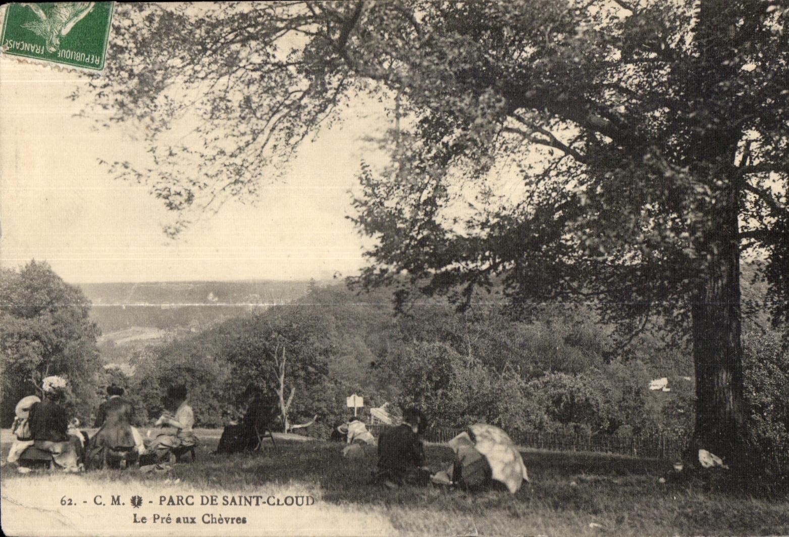 CPA Parc De Saint Cloud Le Pre aux Chevres Chevre Goat 