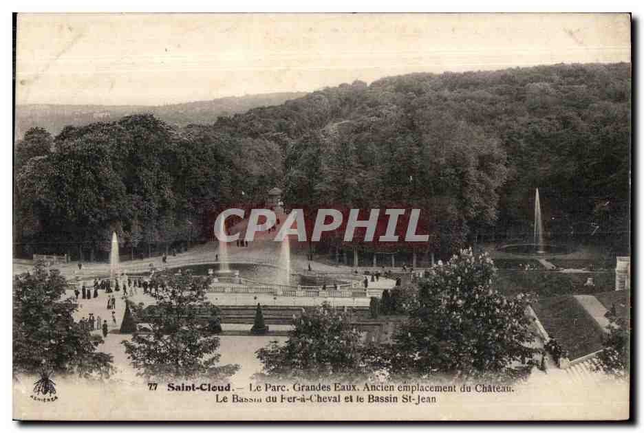 CPA Saint Cloud Le Parc Grandes Eaux Ancien emplacement du Chateau