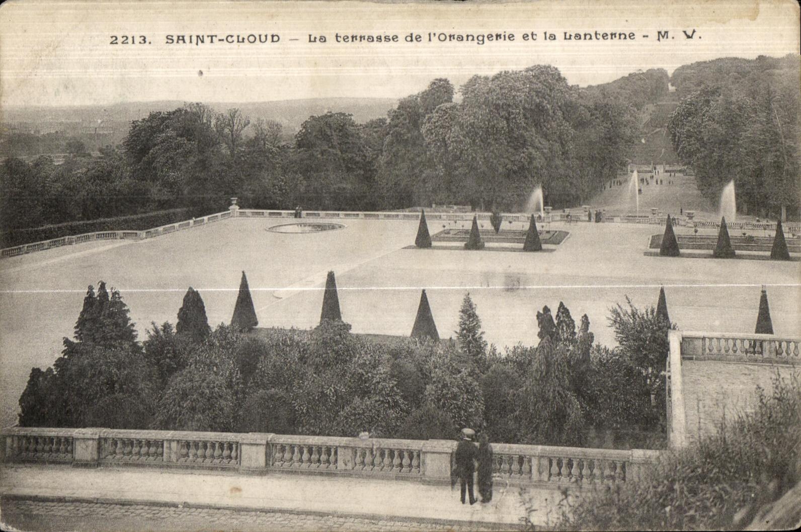 CPA Saint Cloud Le Terrase del Orangenie et le Lanterne