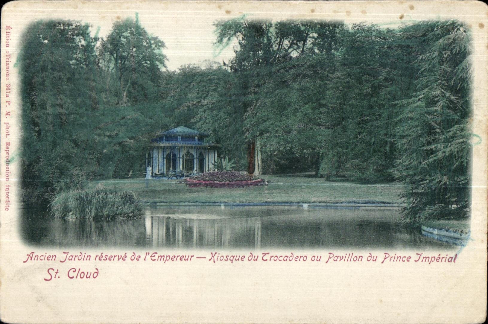 CPA Ancien Jardin reserve de l Empereur Kiosque du Corcadero ou Pavillon du Prince Imperial Saint Cloud 