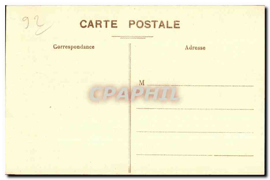 CPA Parc de Saint Cloud Allee de la Grande Gerbe — Rückseite