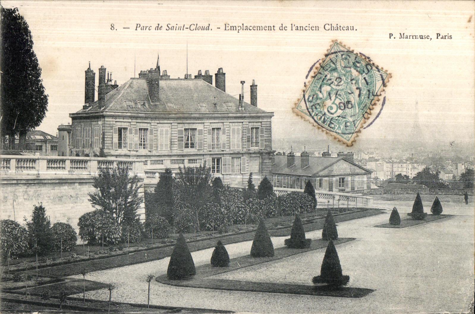 CPA Parc de Saint Cloud Emplacement de L Ancien Chateau