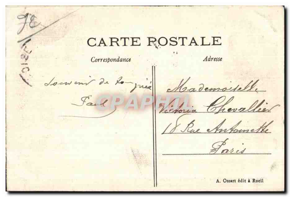 CPA Rueil Chambre a couener de Imperatvice Jospehine — Rückseite