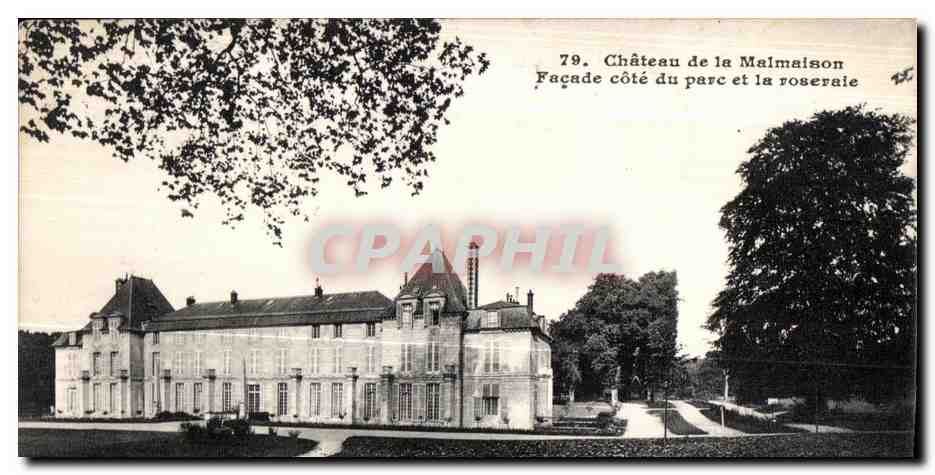 CPA Chateau de la Malmaison Facase cote du parc et la roseraie