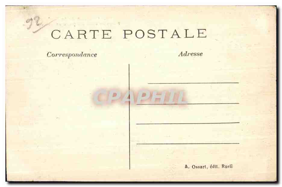 CPA Chateau de la Malmaison Facase cote du parc et la roseraie — Rückseite