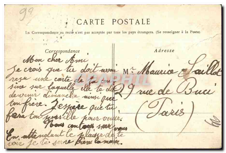 CPA Neuilly Sur Seine L lle de l Amour Cabaret — Rückseite