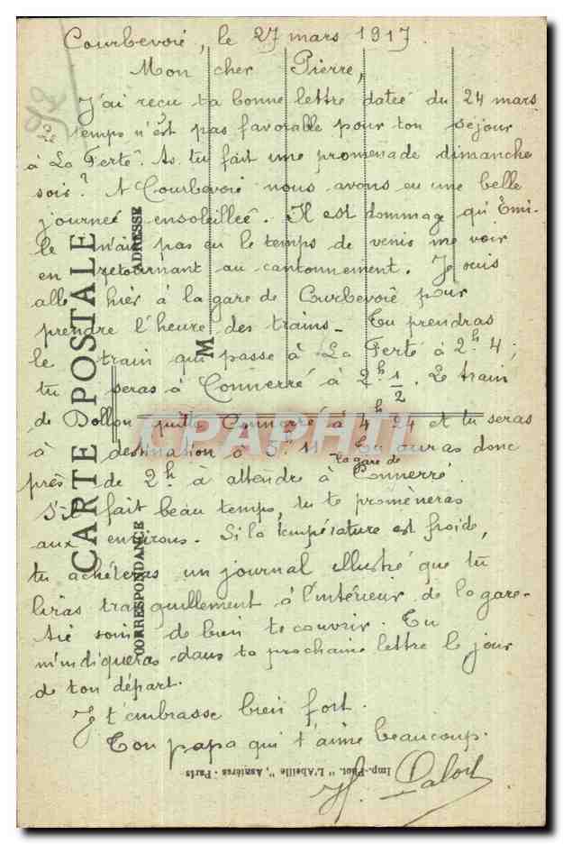 CPA Neuilly Sur Seine L Hotel de Ville — Rückseite