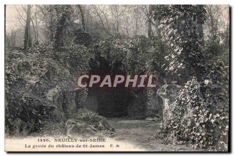 CPA Neuilly Sur Seine La grotte du chateau de St James