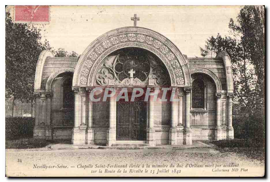 CPA Neuilly Sur Seine Chapelle Saint Ferdinand eleve a la memoire du duc d Orleans mort par accident
