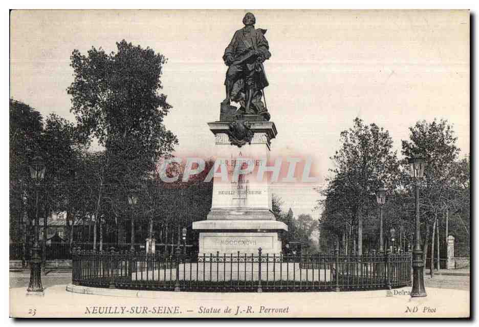 CPA Neuilly Sur Seine Statue de J R Perronet