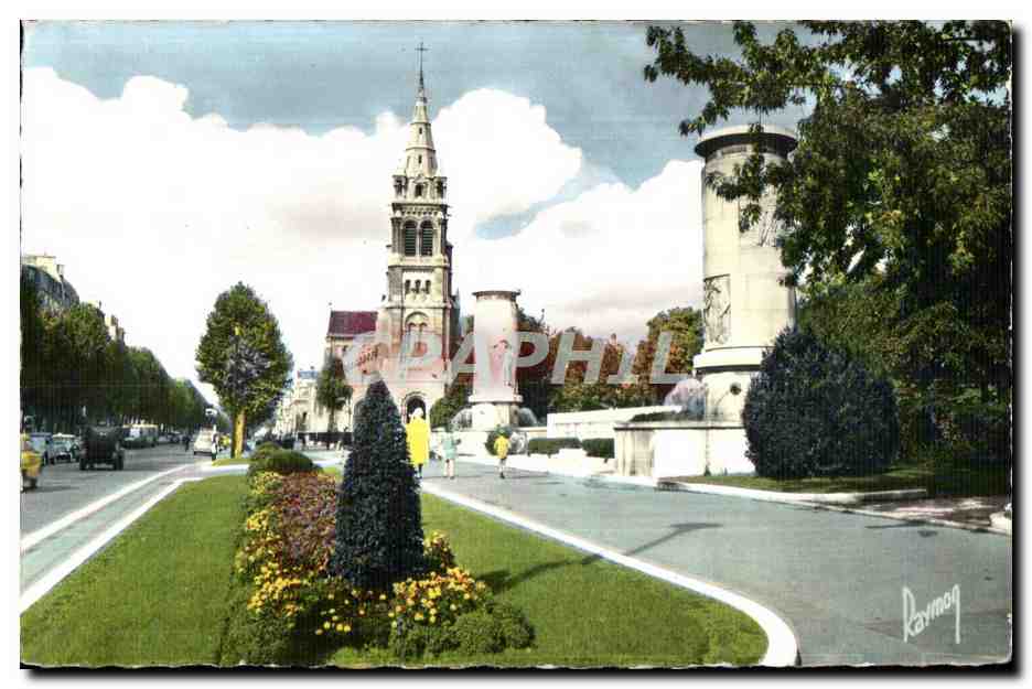 CPSM Neuilly Sur Seine L Eglise Place Churchill