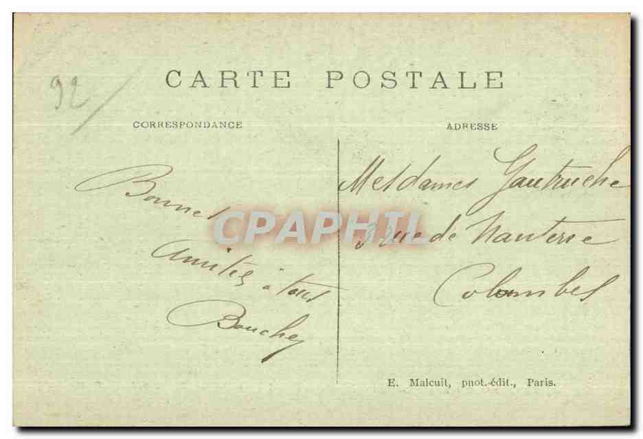 CPA Bois de Meudon Clamart La Fontaine ste Marie  — Rückseite