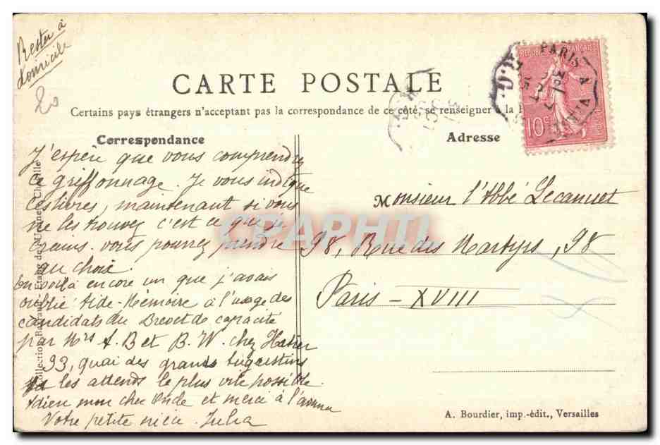 CPA Foret de Meudon Chaville etang d Ursine — Rückseite