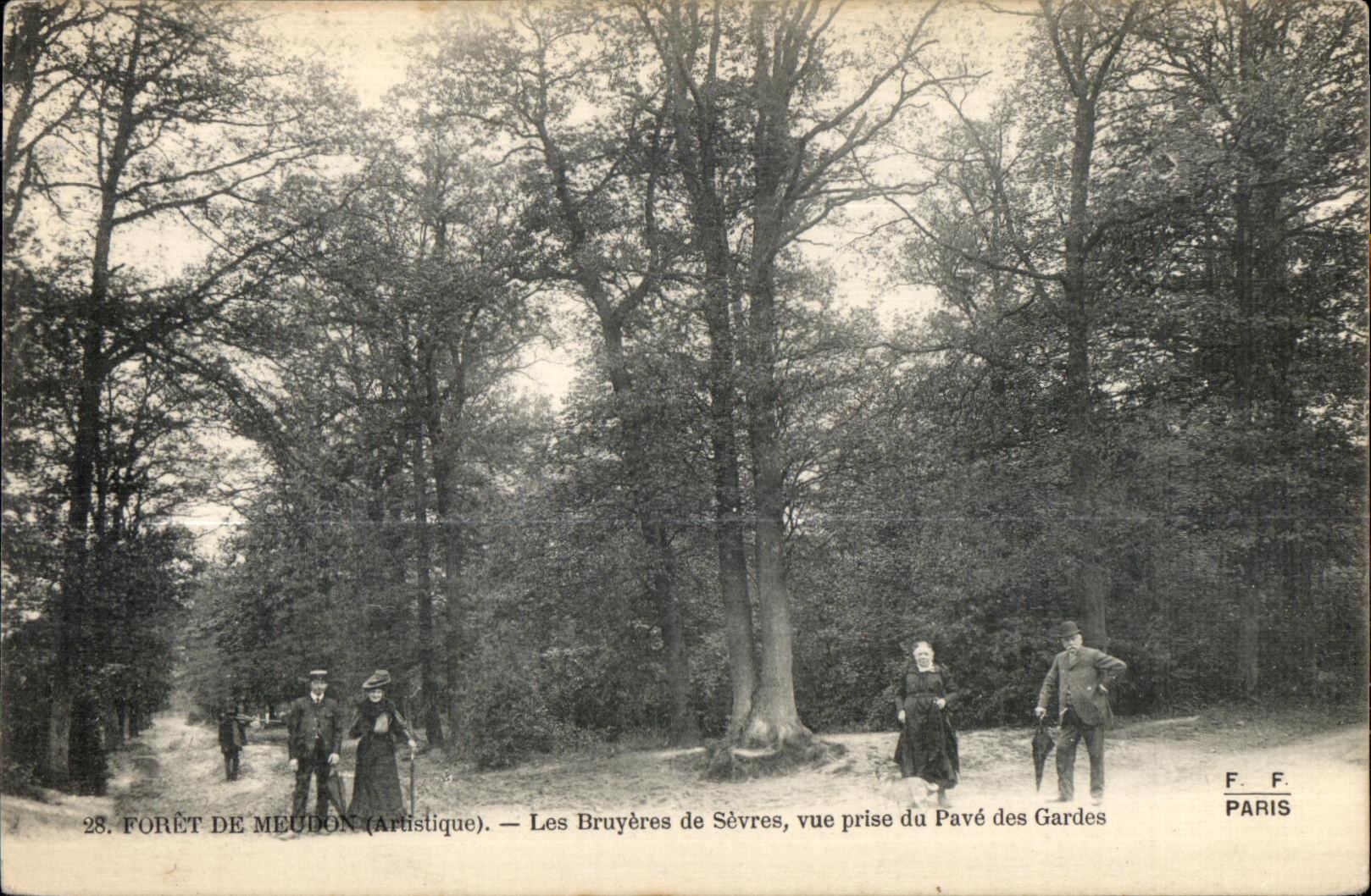 CPA Foret de Meudon Les Bruyeres de Sevres vue prise du pave des Grades