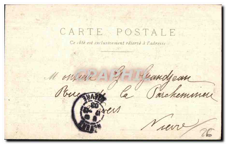 Dans le Bois de Meudon — scène de courtoisie — éditeur non visible, n° de série 1 — Verso