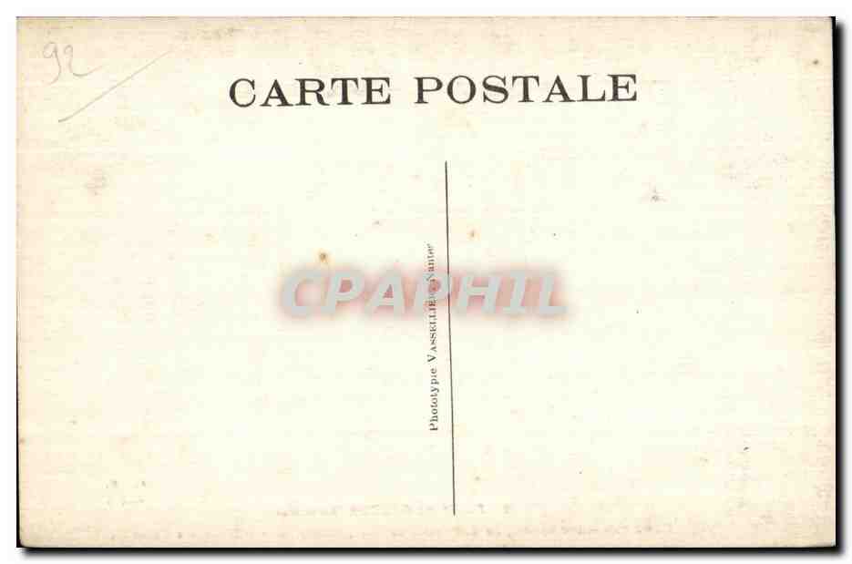 CPA Foret de Meudon Route Forestiere Royale au Carrefour du Mall conduisant a l etang des Fonceaux  — Rückseite