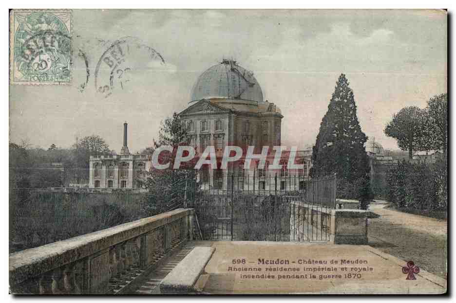 Meudon — Château de Meudon, résidence impériale et royale incendiée pendant la guerre 1870 — éditeur anonyme, n° 598
