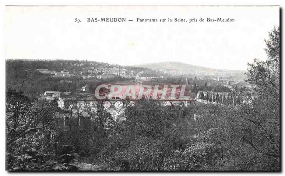 CPA Bas Meudon Bas Panorama sur la Seine Pris de Bas Meudon