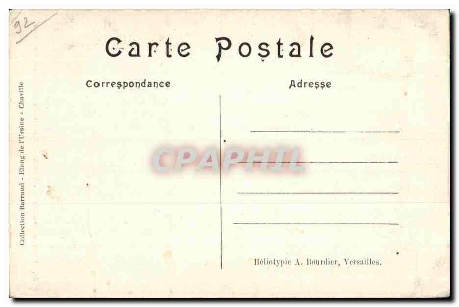 CPA Meudon Foret De Chaville Riviere du Restaurant Barraud — Rückseite