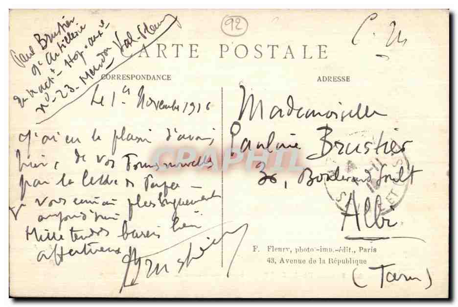 CPA Meudon Bellevue Avenue du Chateau menant a l observatoire  — Rückseite