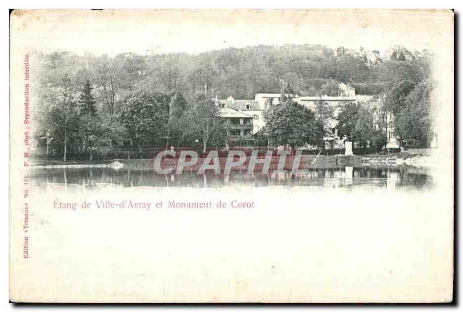 CPA Ville D Avray et Monument de Corot