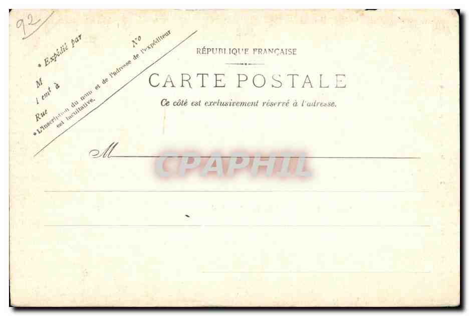 CPA Ville D Avray et Monument de Corot — Rückseite