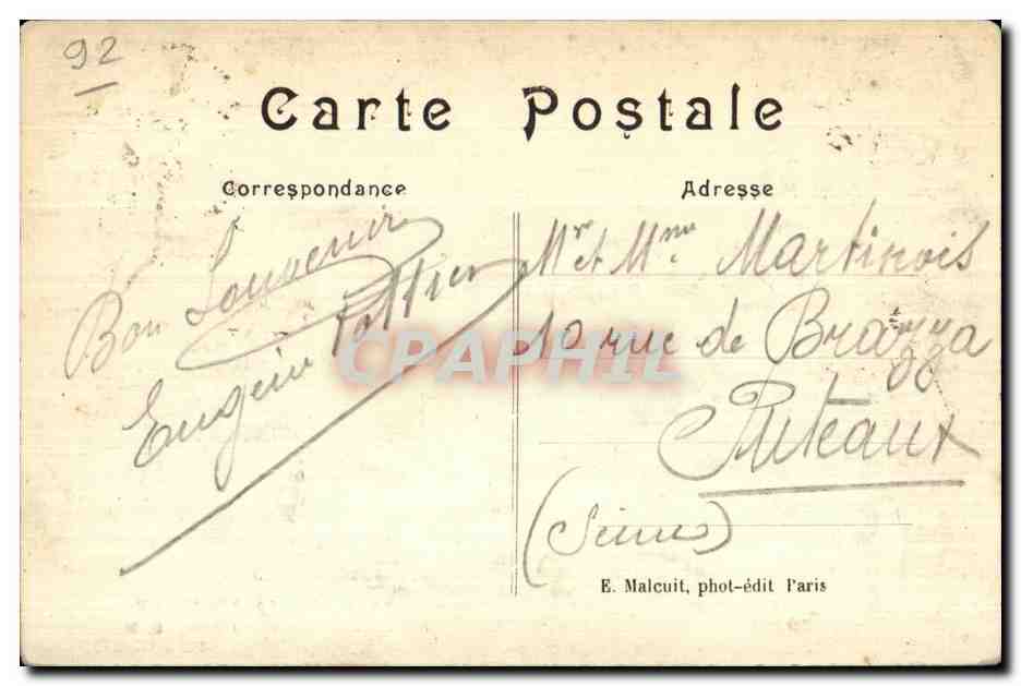 CPA Ville D Avray Autour des Lacs — Rückseite