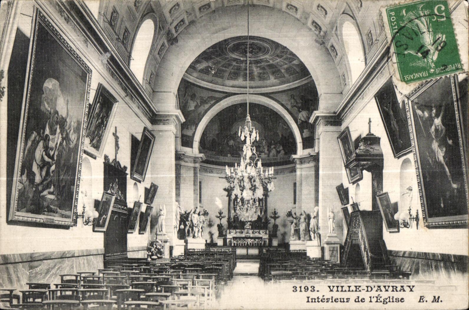 CPA Ville D Avray Interieur de L Eglise