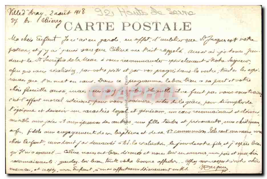 CPA Ville D Avray Autour des Lacs — Rückseite