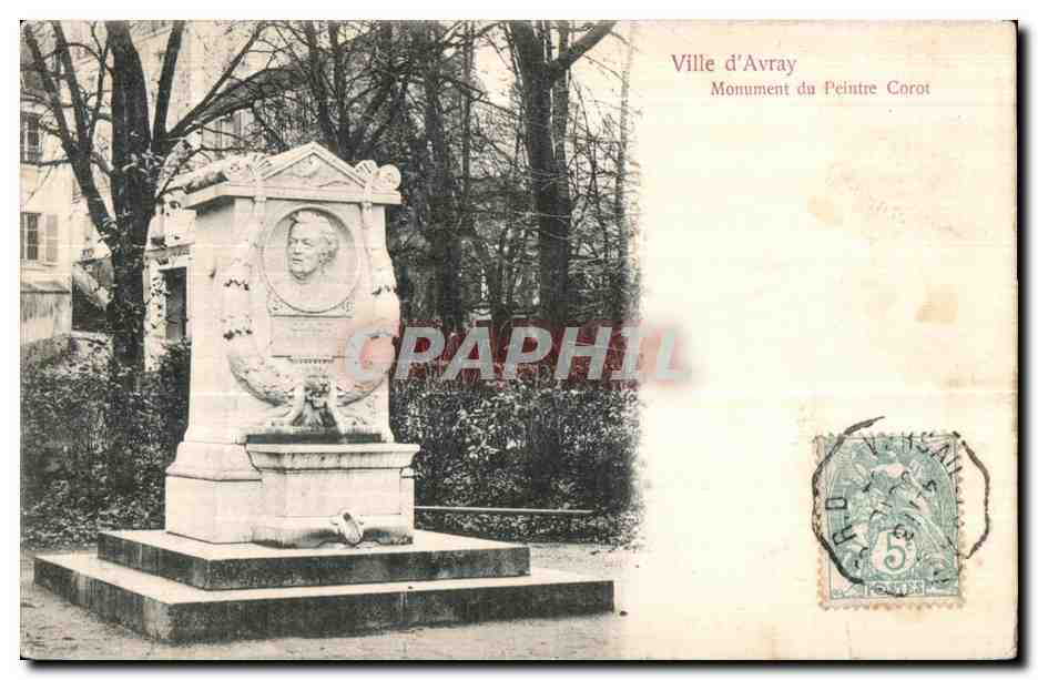 CPA Ville D Avray Monument du peintre Corot