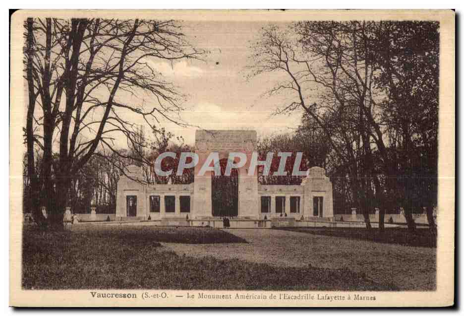 CPA Vaucresson Monument Americain de l Escadrille LAfayette Marnes