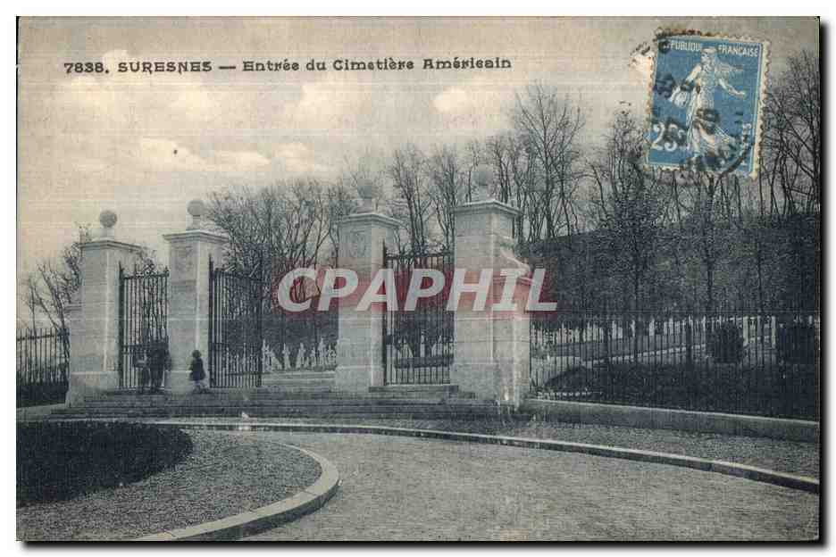 CPA Suresnes Entree du Cimetiere americain