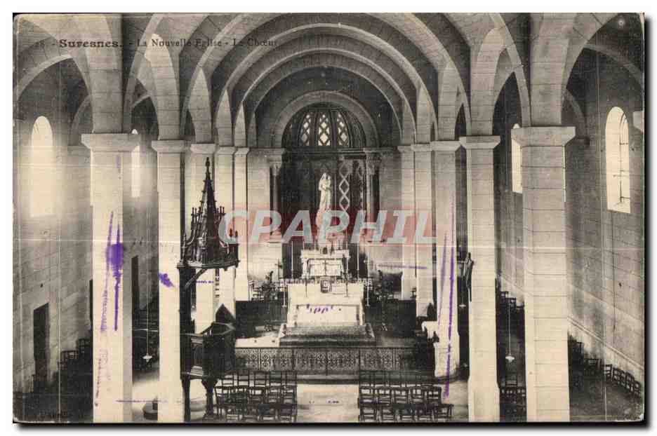 CPA Suresnes La Nouelle Eglise l