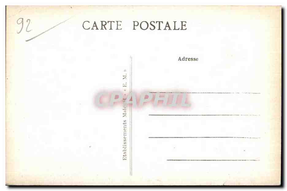 CPA Sevres et Bellevue Les Bords de la Seine — Rückseite