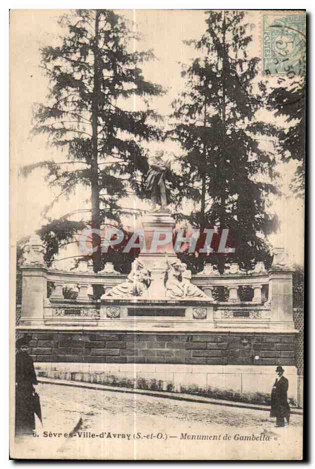 CPA Sevres Ville d Avray Monument de Gambetla